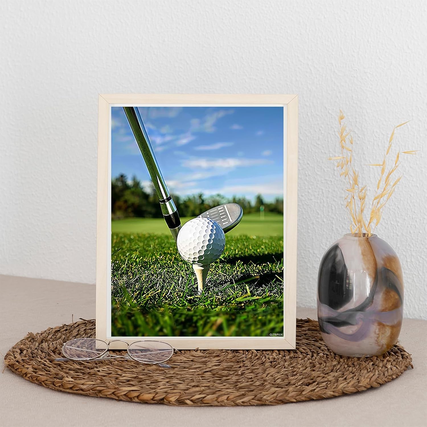 Elegant Golf 5D DIY Diamond Painting Kits Full Drill, Campaigns Diamond Painting Kits Art, Diamond Painting Craft for Home Office Wall Decor 12x16 inch