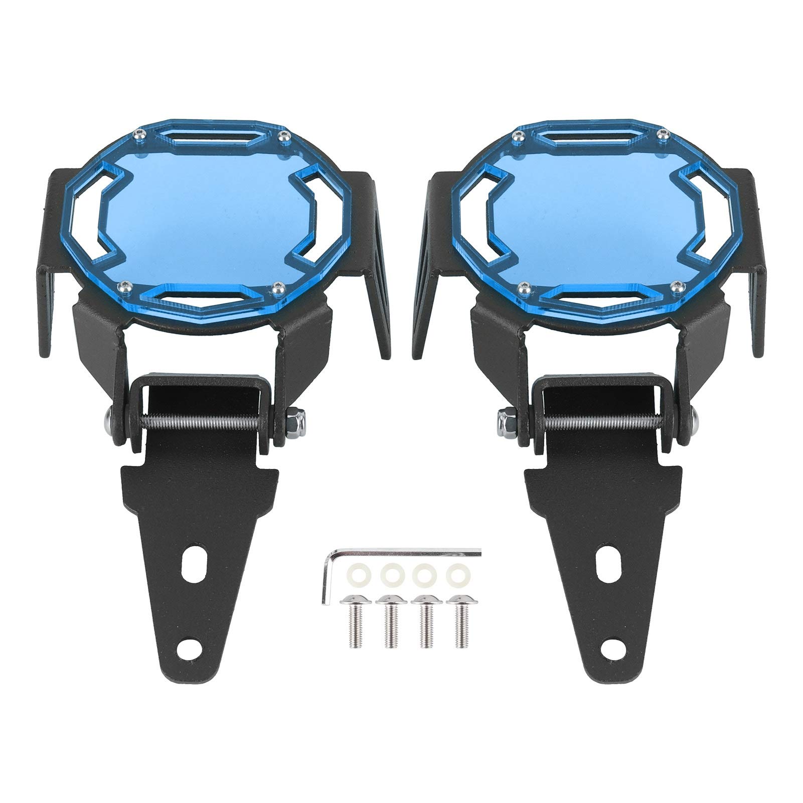 Śruba,Osłona przeciwmgielna motocykla, osłona ochronna lampy LED pasuje do R1200GS / R1250GS Adventure LC itp. (niebieski)