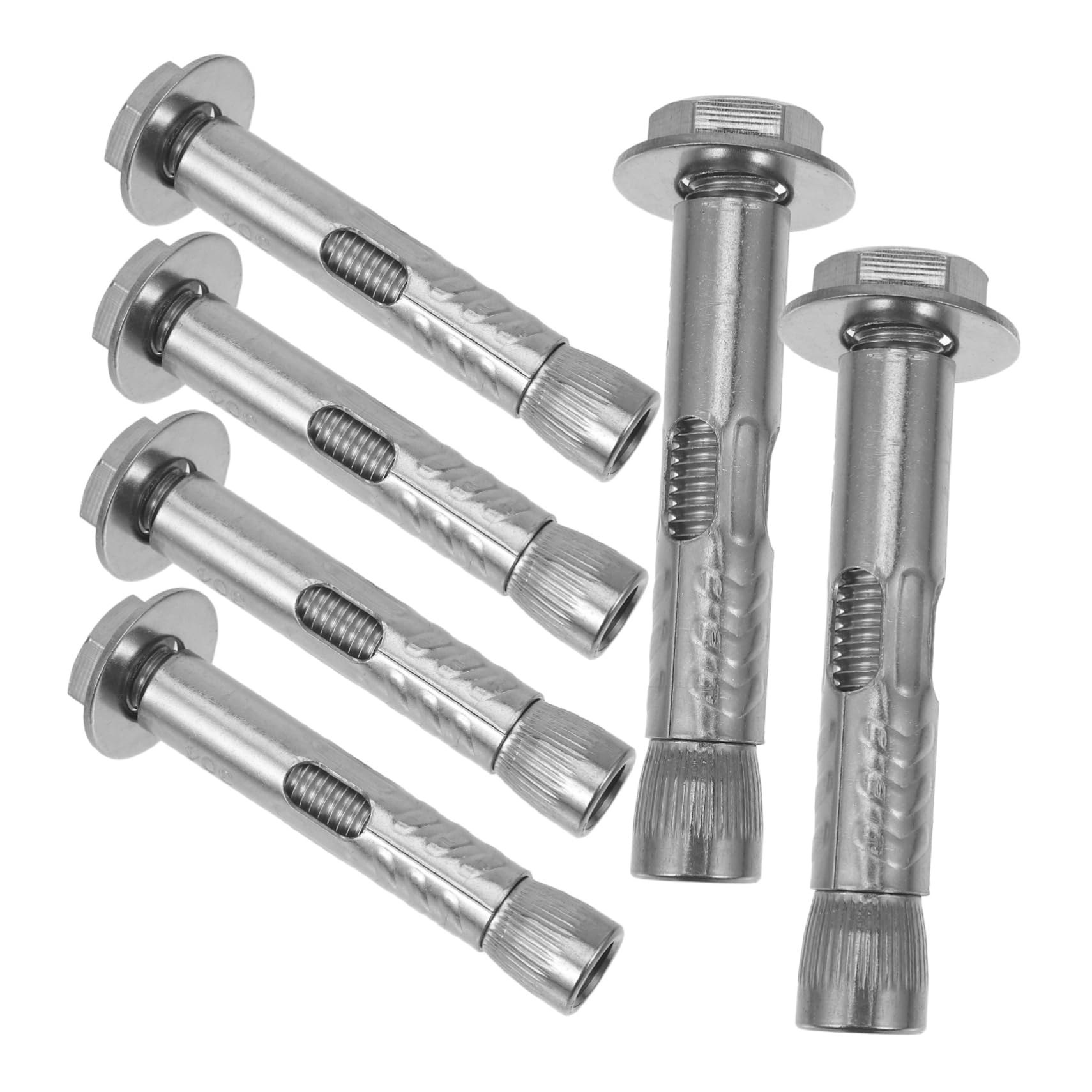 Anclajes De Expansión De Tornillo 6 Pernos M12x80 Tuercas Hexagonales Acero Inoxidable 304 Fijación Segura