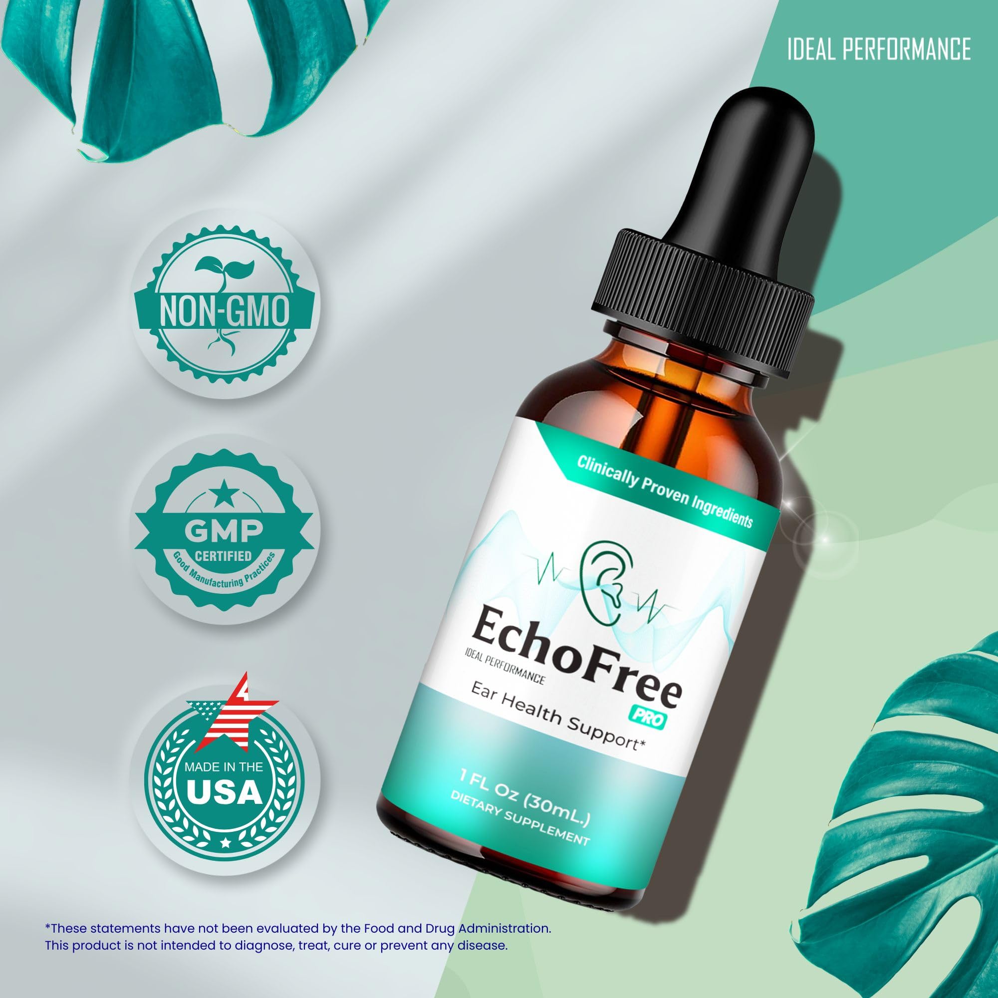 Echo Free Tinnitus Drops, Echo Free Tinnitus Relief for Ringing Ears, EchoFree Ear Health Support Supplement Liquid Drops All Natural for Healthy Ringing Ear Advanced Formula EchoFree Reviews (3 Pack)