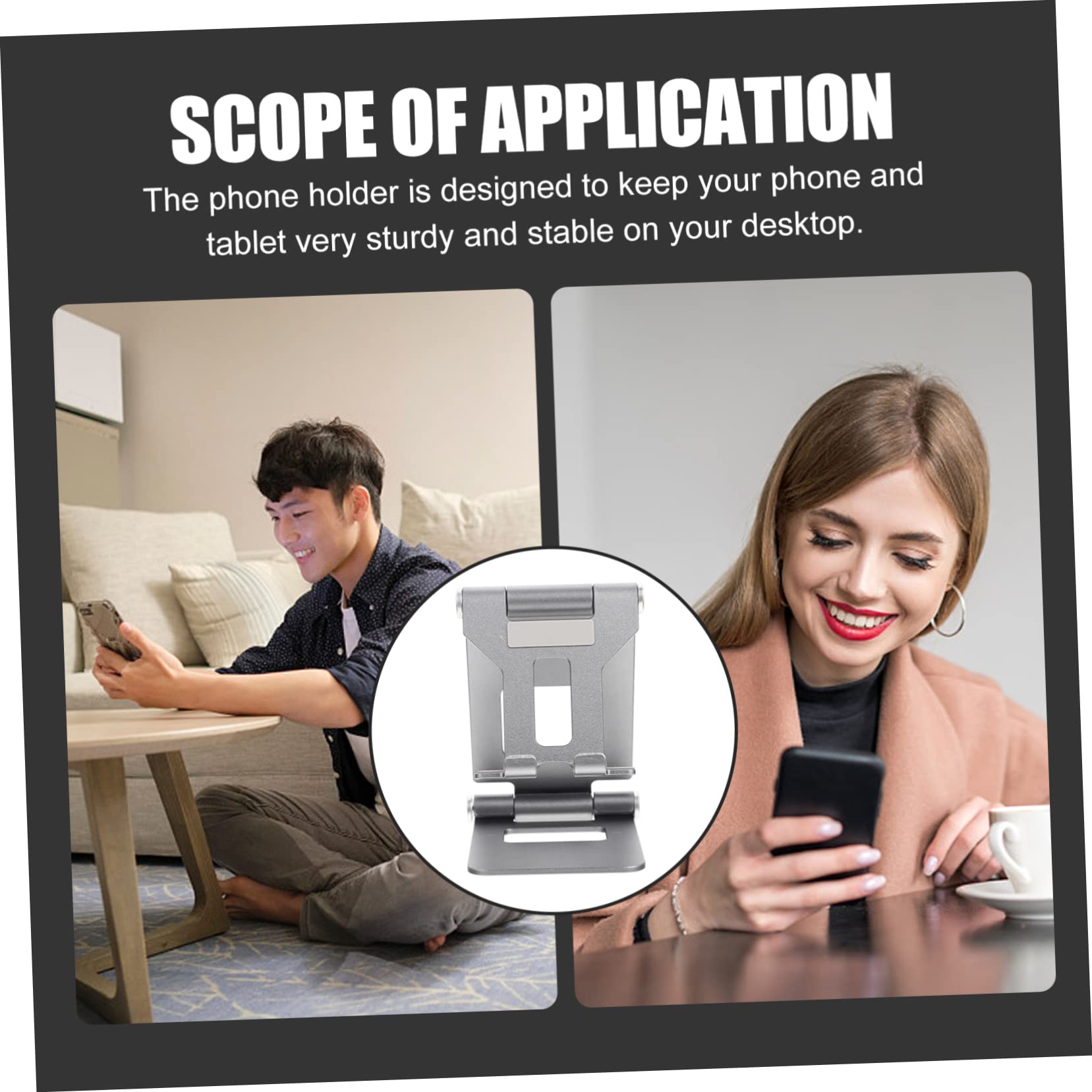 OSALADI 5piezas Soporte Plegable para Teléfonos y Tablets Diseño Portátil Multiángulo para Escritorio para Viajes y Oficina Fabricado Materiales Duraderos y Resistente Al Desgaste