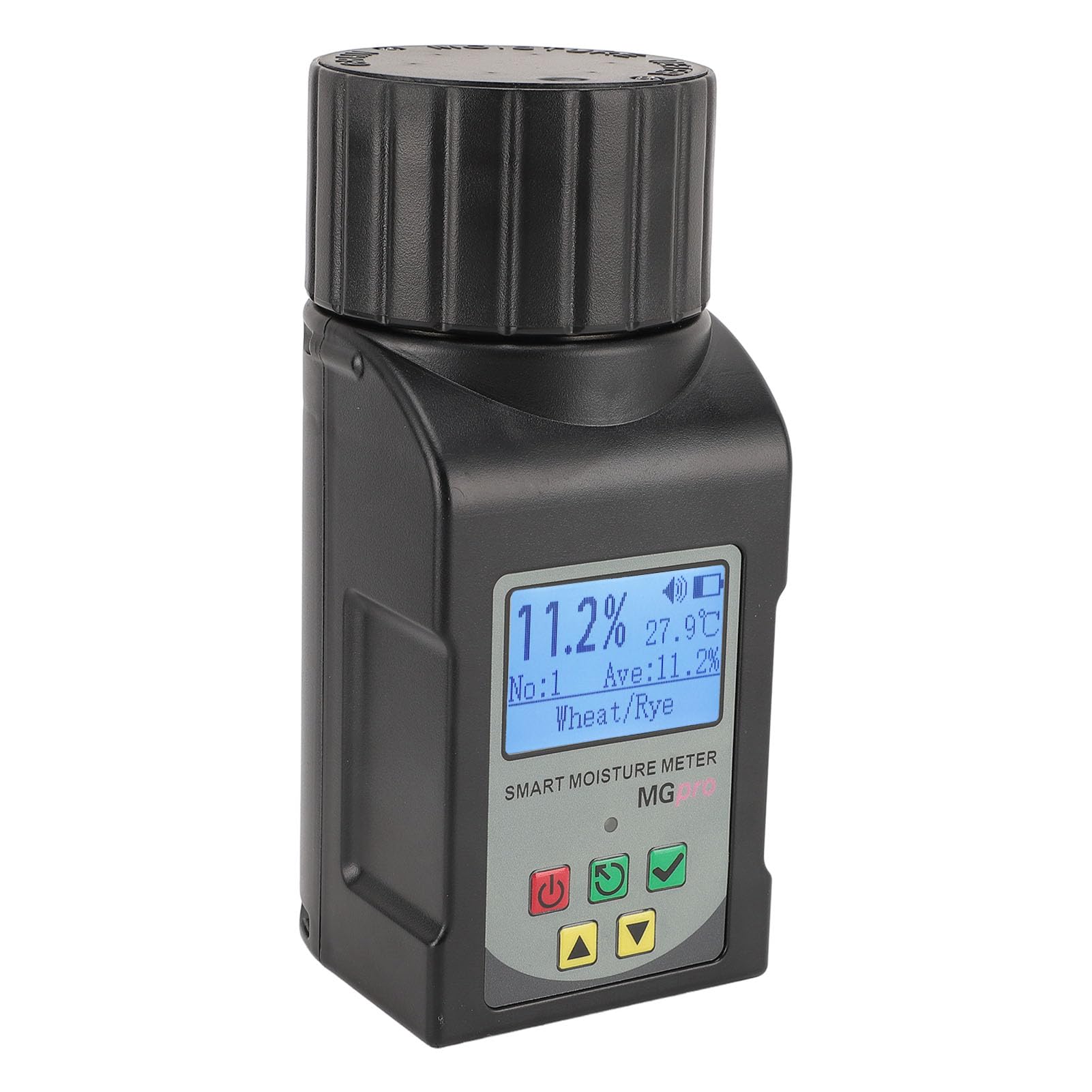 SIXRUN Getreide-Feuchtigkeitsmesser, Mini-Tassentester mit LCD-Display für Kaffeebohnen und Kakao, Feuchtemessgerät für Landwirtschaft, Lagerung und Getreidekontrolle