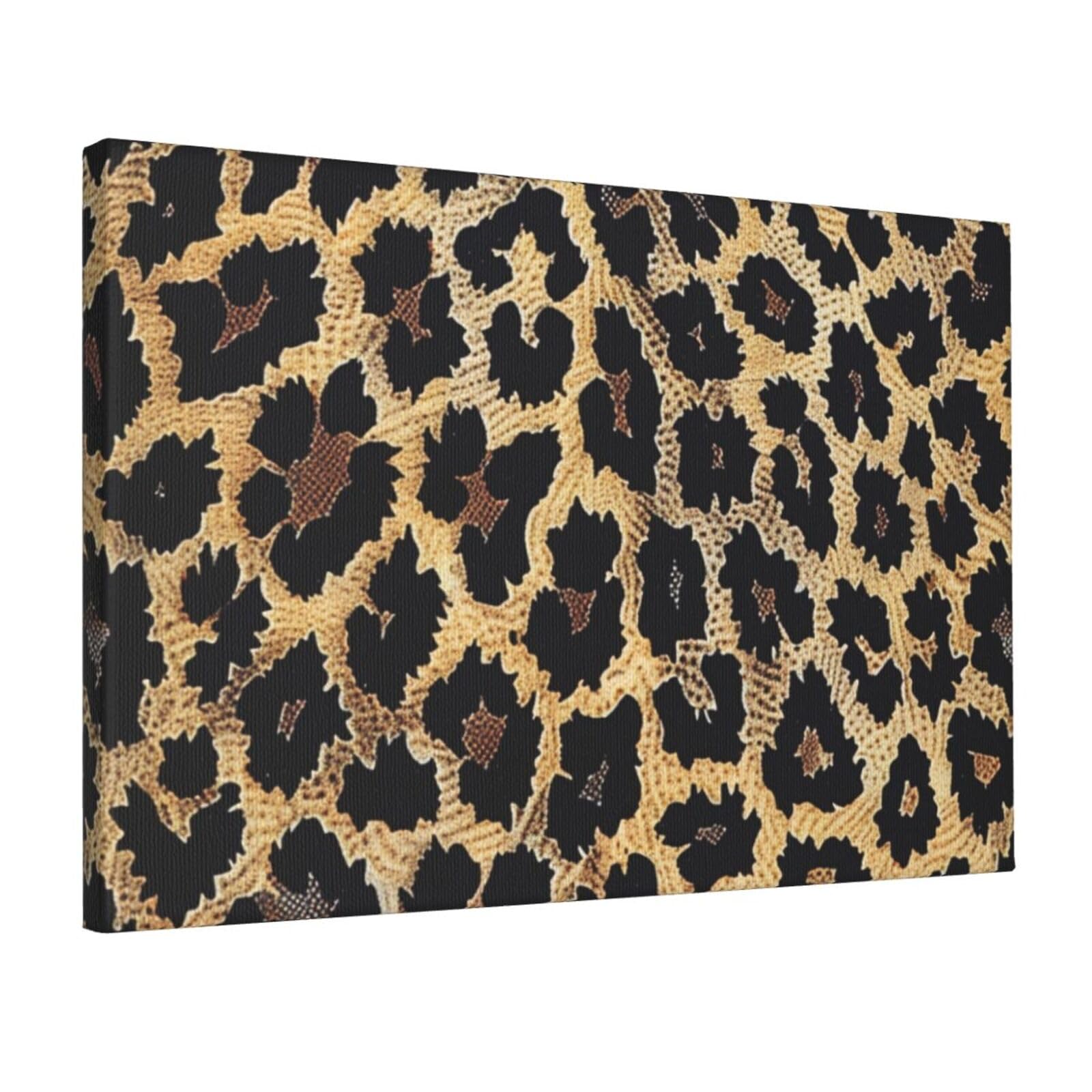 YKLJG Leopard Print print Printed Wall Art Canvas Prints 45x30 CM Wooden Framed Picture Painting Artwork for Bedroom Kitchen Home Office Decor