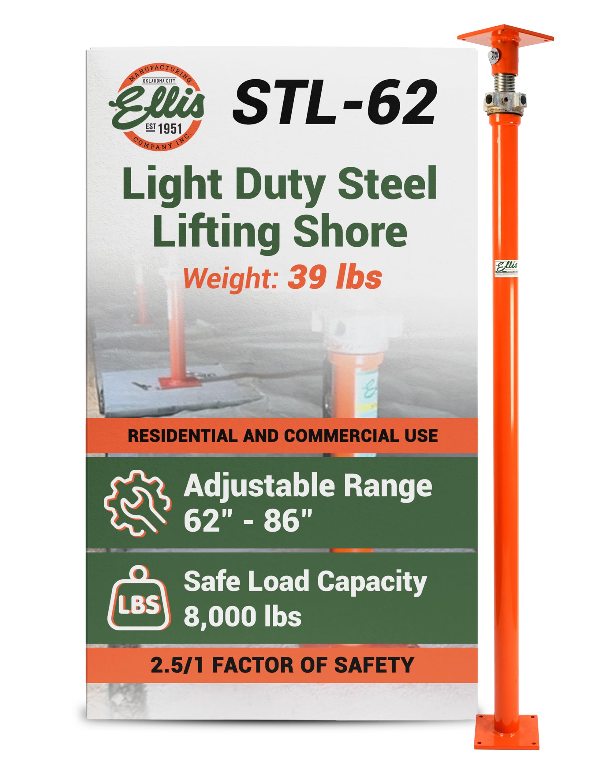 Amazon.com: Ellis Light-Duty Lifting Shores, Adjustable Screw Jack