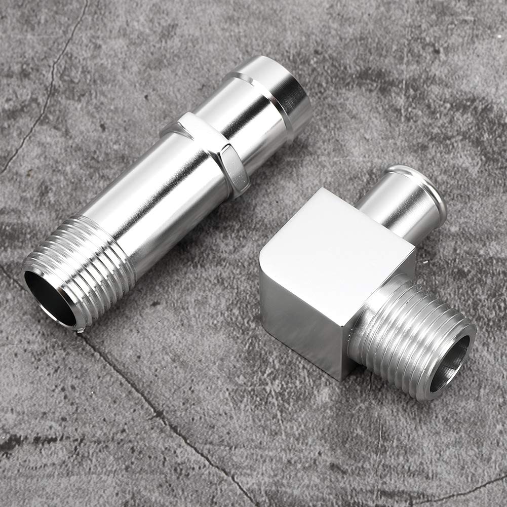 Heater Hose Connector 90-Degree Fitting - 3/4" To 5/8" Aluminum, Replaces OEM 4530/9514X For SBC V8 - View #5