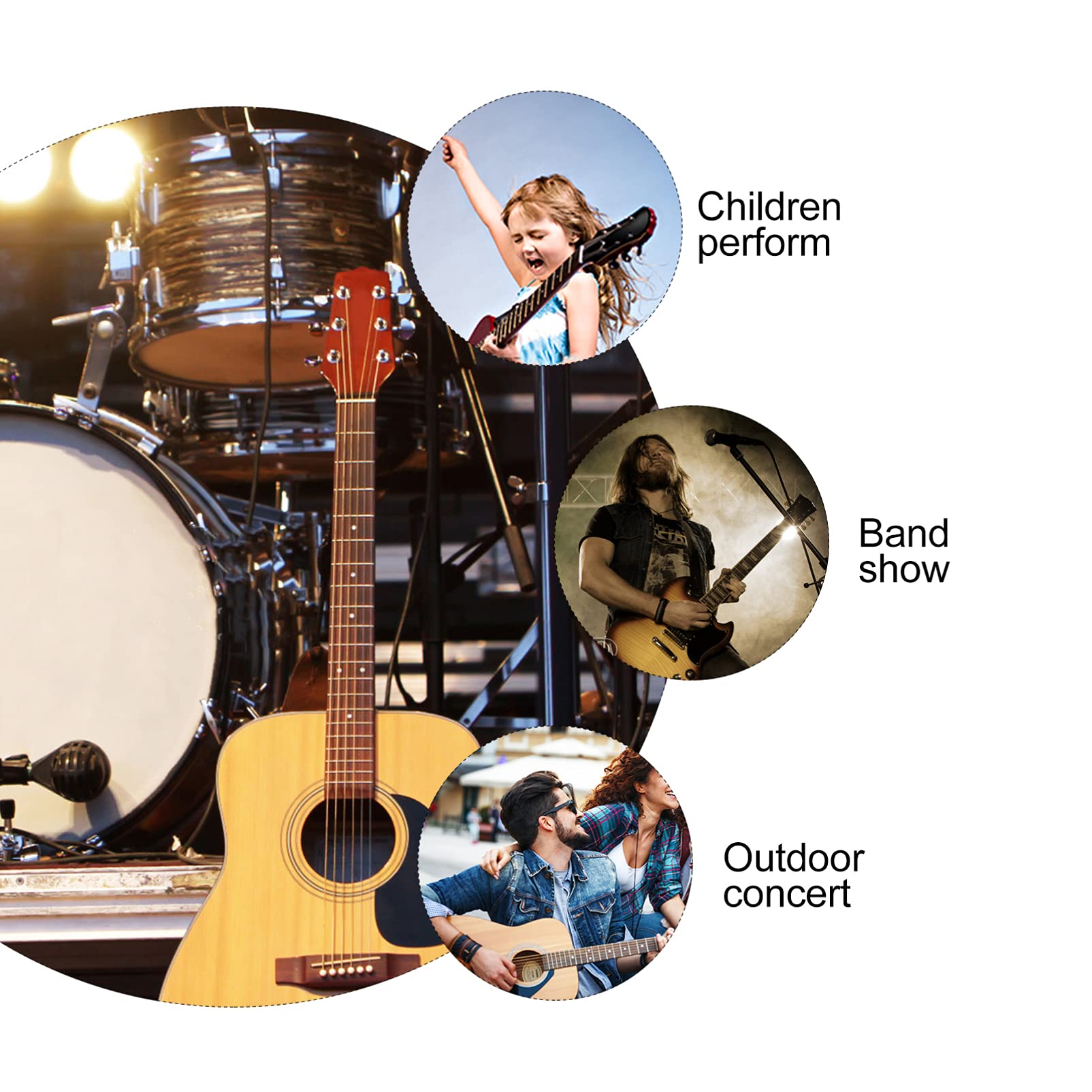 TOYANDONA 4juegos Púas De Guitarra Triángulares De Diseño Simple De Negras y white Accesorio Portátil Para Guitarristas Material Duradero y Fácil De Usar