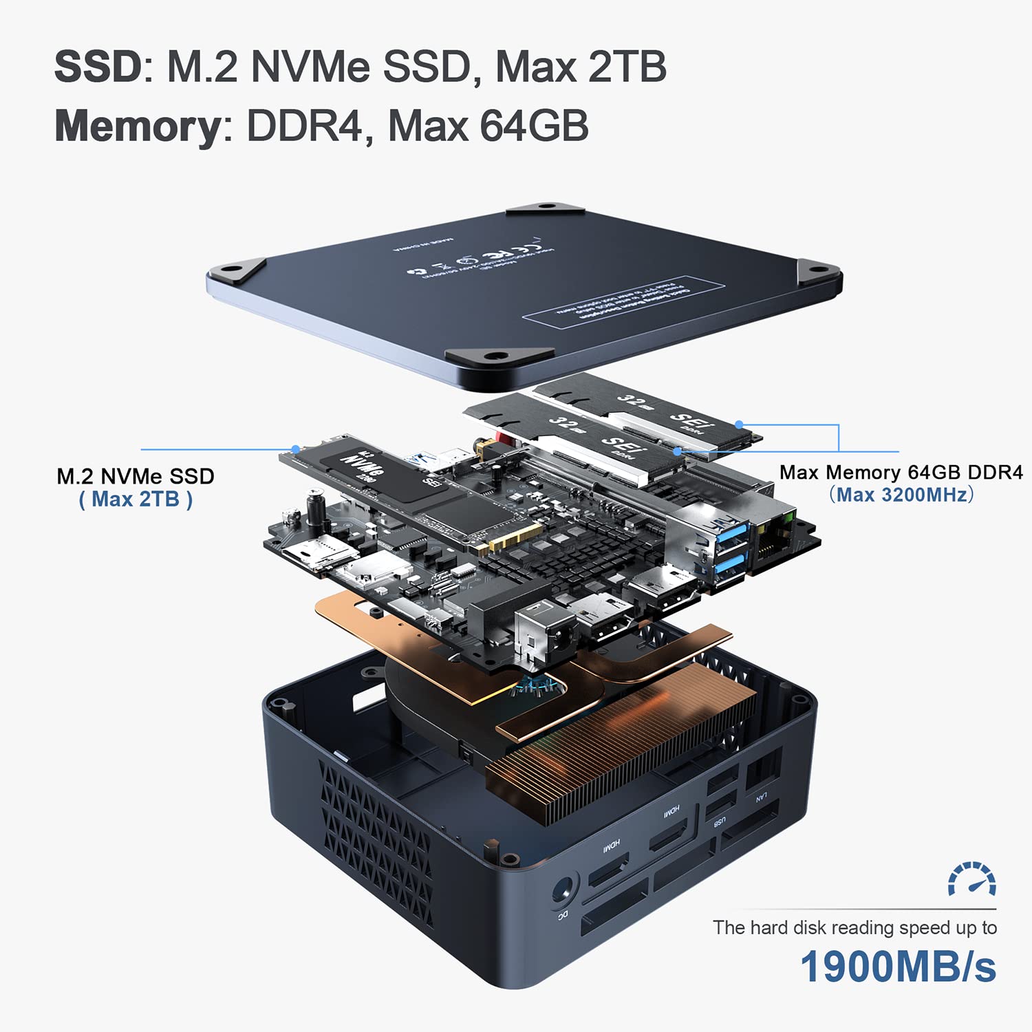 Amazon.com: Beelink Mini PC, 10ª generación Intel Core i5-1035G4