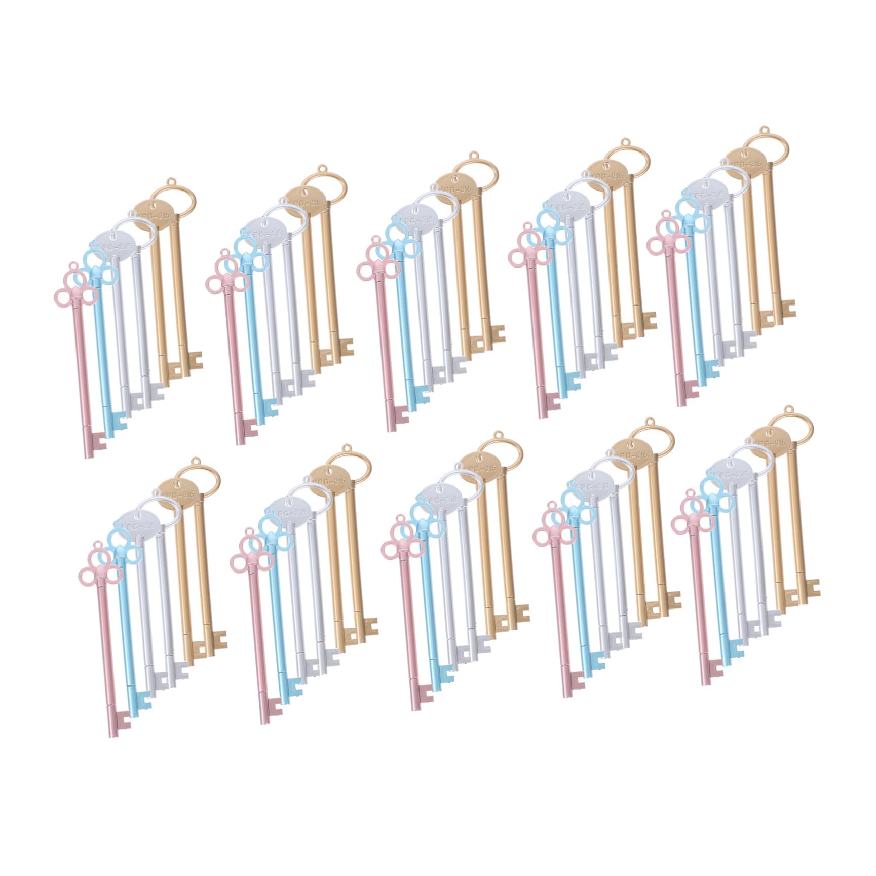 Penna Gel Retrò a Forma di Chiave 60 Pezzi, Scrittura Fluida | Plastico Leggero e Portatile, Stile Vintage e Curioso, Decorazioni Scuola