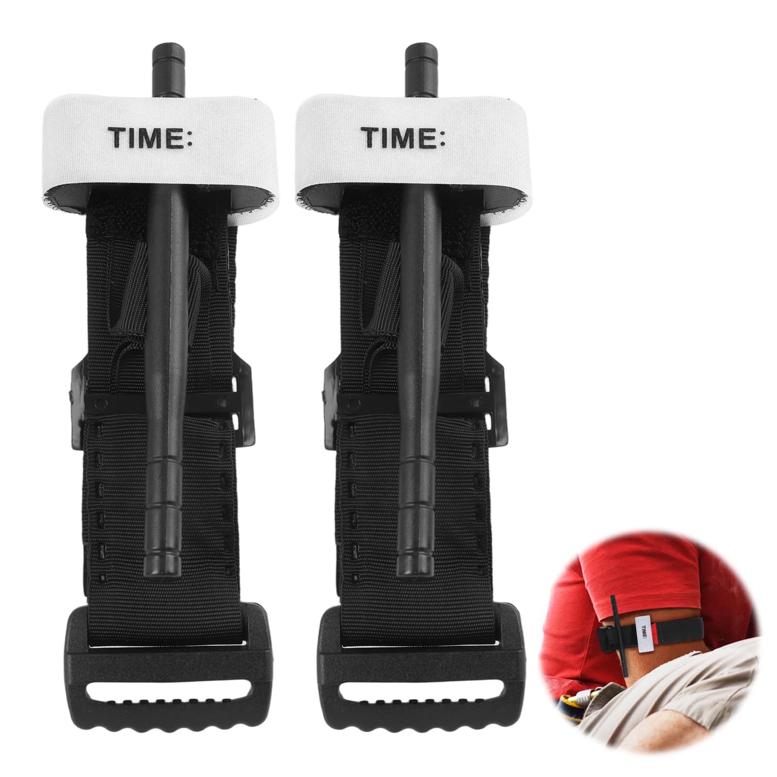 2pcs Garrot Tourniquet Garot À Tourniquet Pour Le Contrôle D'urgence Des Hémorragies Avec Utilisation À Une Main Et Système Réglable, Compact Pour Secours Extérieurs Et Militaires