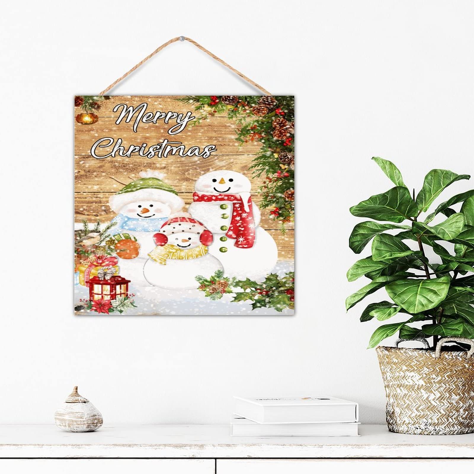Décoration murale Merry Christmas bois facile suspendre