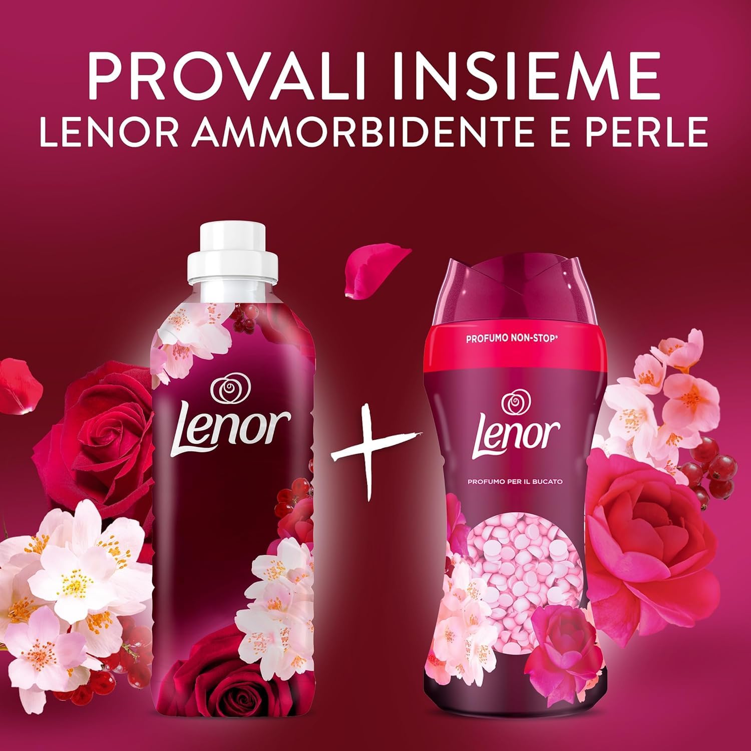Italian Gourmet Bundle Wäscheparfüm Gelsomino Scarlatto 6x 195g + Italian Gourmet Polpa Gratis – Duftperlen für Wäsche, XL Pack, Profumo per il Bucato laut Verpackung, Vorrat 1,17kg