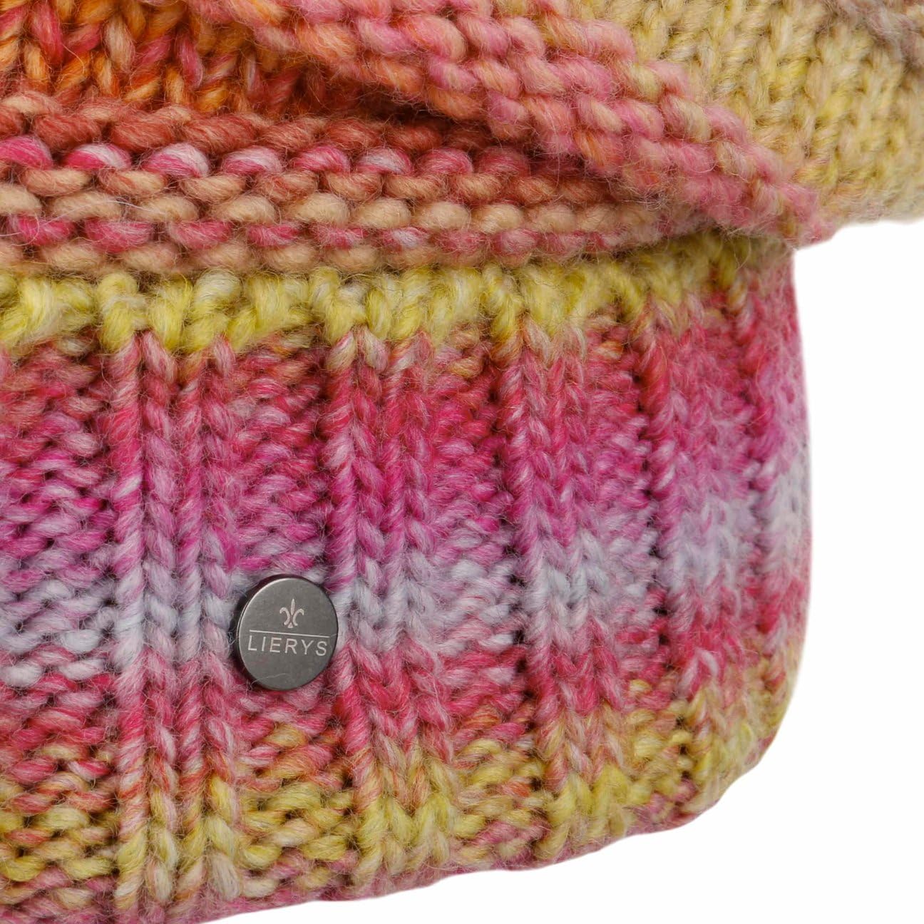LIERYS Fauske - Gorro de punto con pompón, fabricado en Alemania, para hombre y mujer, otoño, invierno, color rosa, talla única