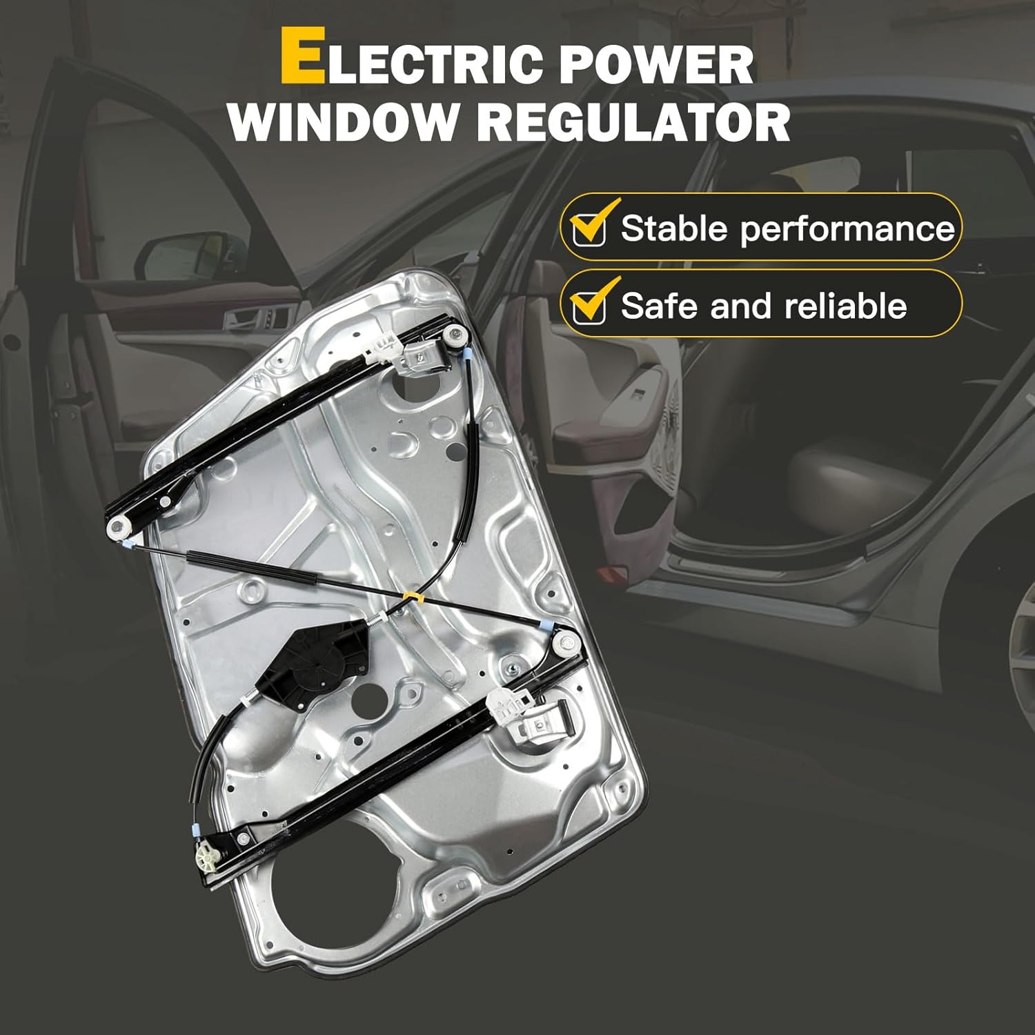 Power Window Regulator without Motor Assembly Replacement Front Right Passenger Side Window Regulator fit for 1998-2005 For VW For Passat Replace OE 3B1837462 740-369