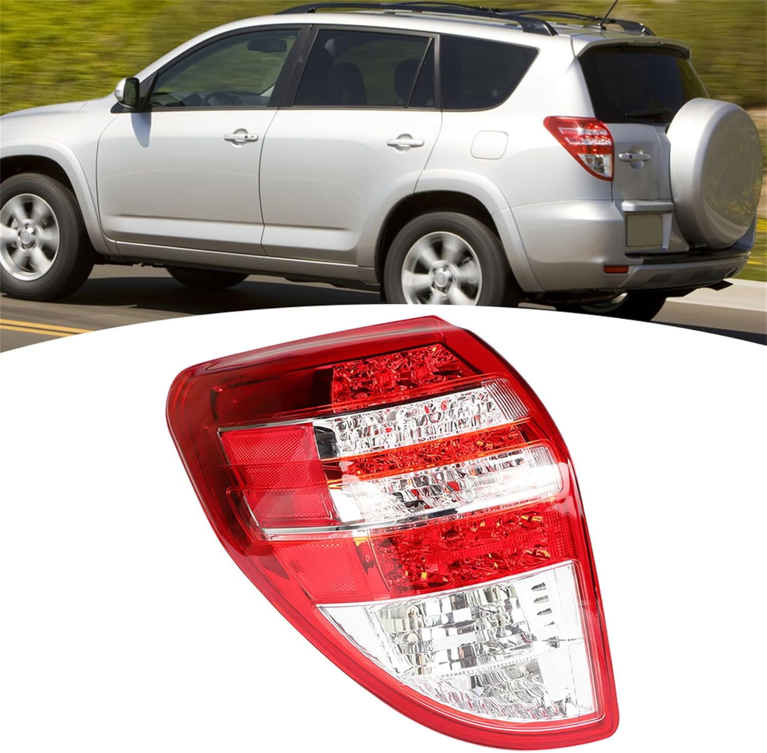 munirater Rear Tail Light Replacement for 2009 2010 2011 2012 RAV 4 Taillight Brake Lamp Left Side