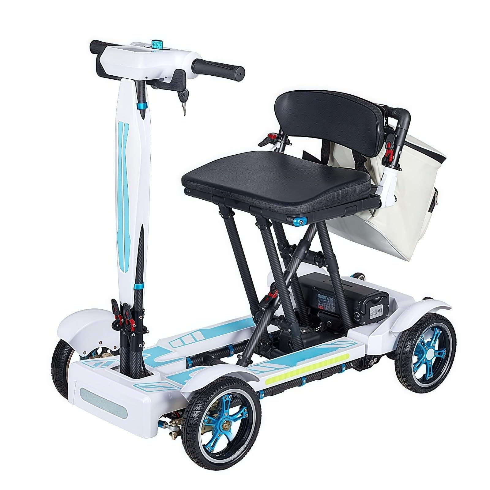 Simple Foldable Lithium Battery Elderly Scooter Carbon Fiber Lightweight Electric Scooter Home Elderly Battery Car