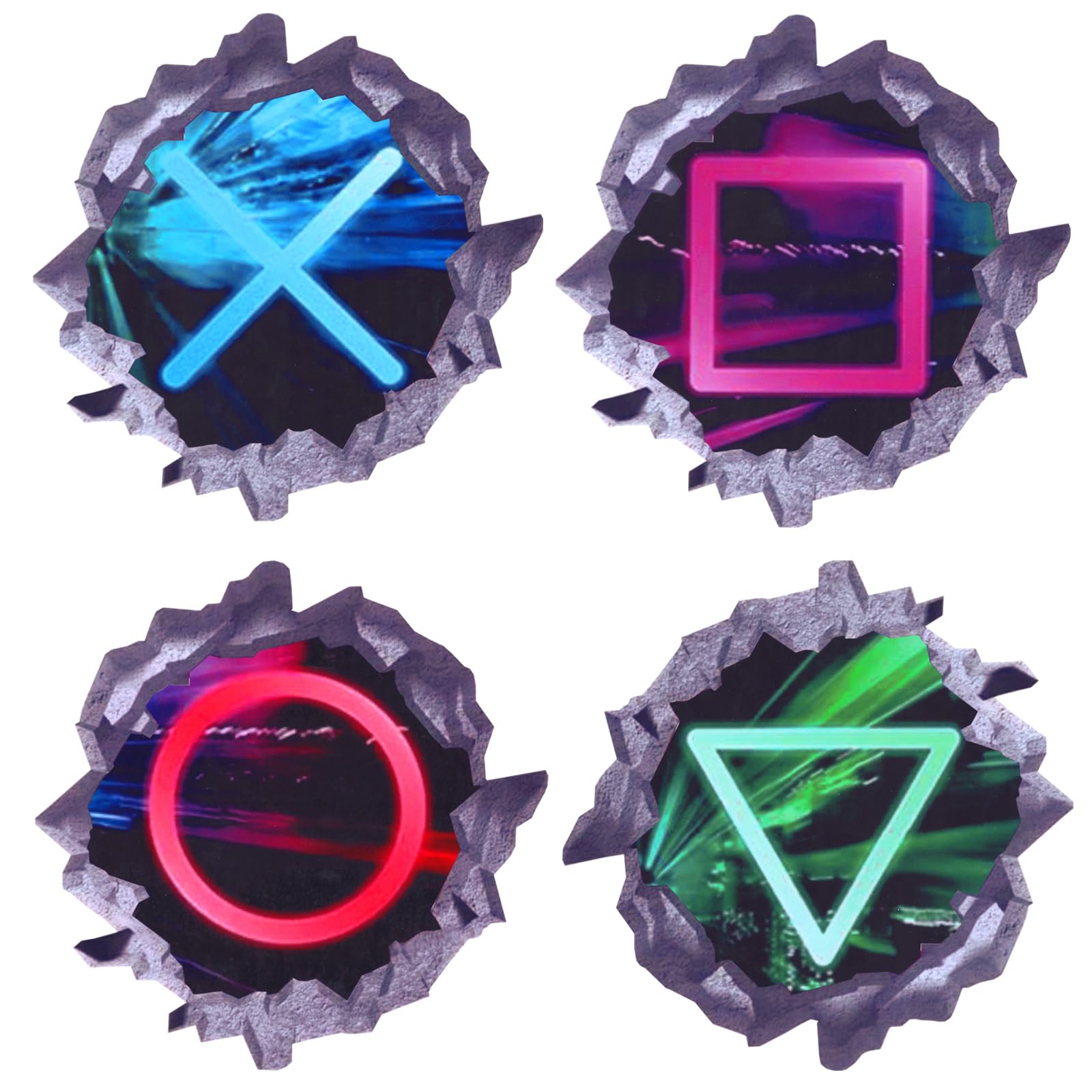 Milaos 3D Gamer Wall Stickers - Xbox, Boys Gamer Wallpaper for Gaming Room Decor