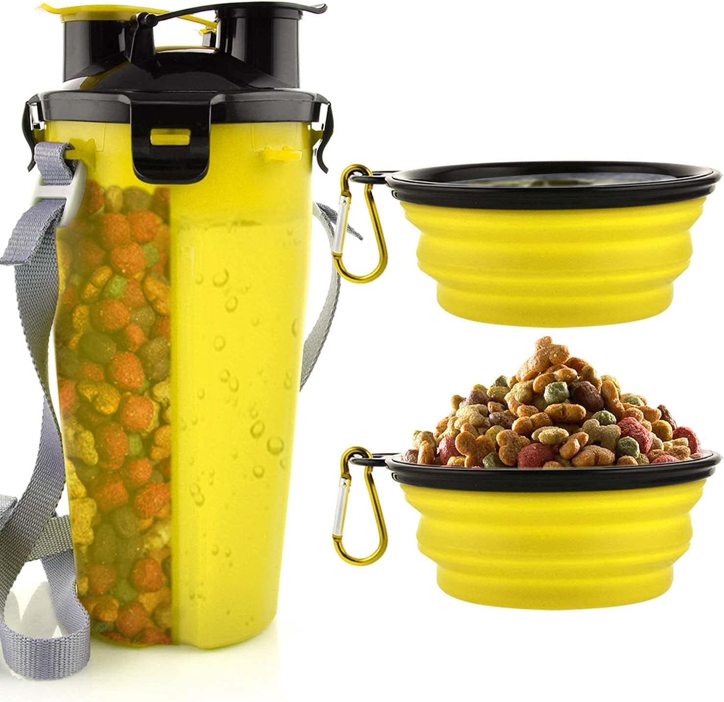 MATT SAGA 800 ml Dog Water Bottle and Food Bottle 2in1 with 2