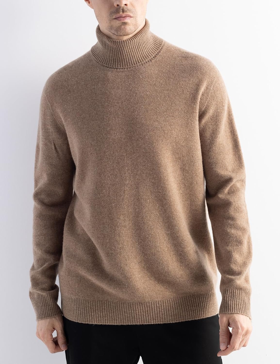 Chanyarn Men's 100% Merino Wool Sweater 2025 Fall Winter First-Line Ready to Wear High Neck Long Sleeve Seamless Knit Sweater - Image 3