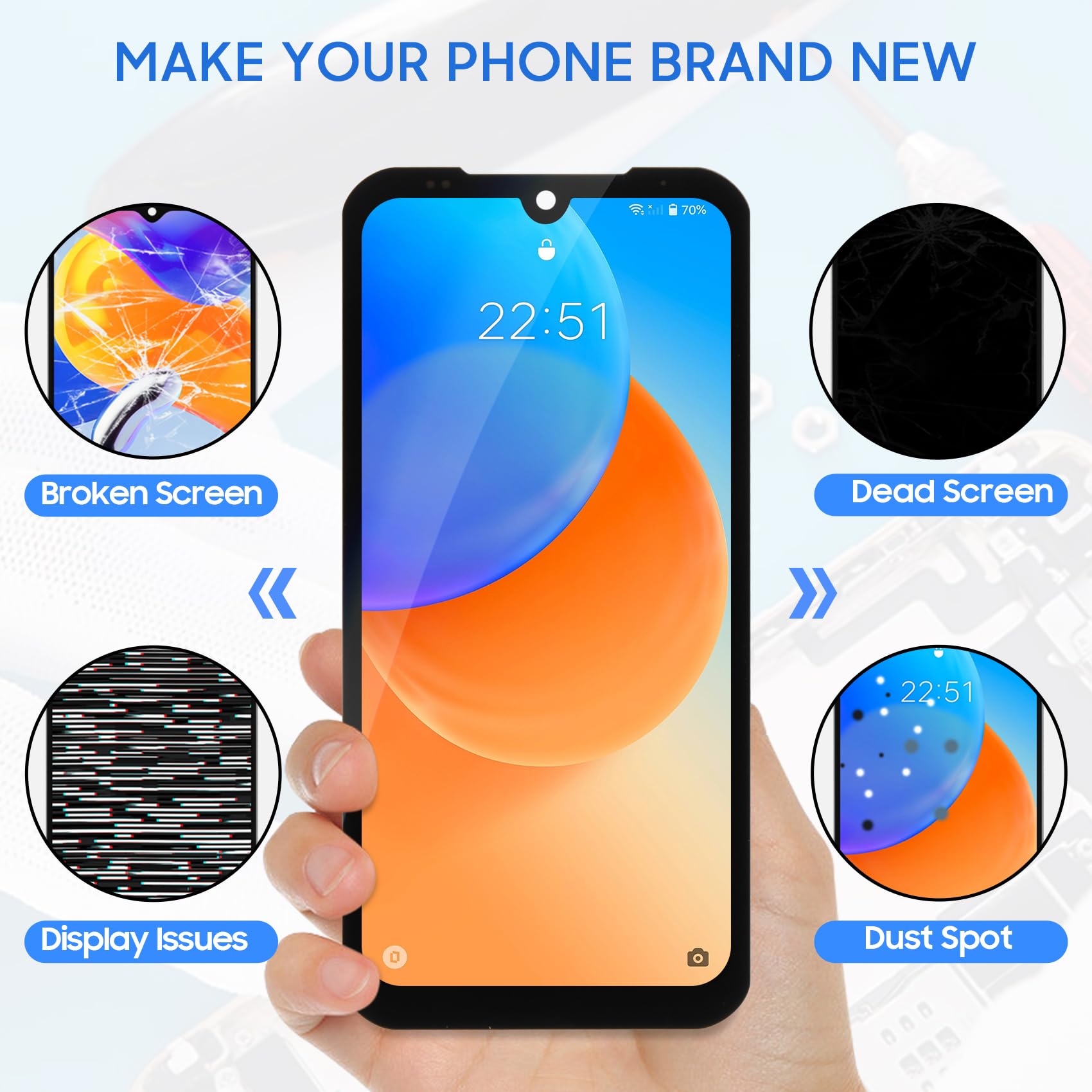 Pantalla De Repuesto Para Doogee S86 / S86 Pro - LCD Táctil Completa Con Kit De Herramientas | Reemplazo Original, Compatible Solo Con Estos Modelos, Color Negro