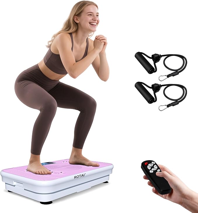 Shake Plate Vibration Exercise Machine for Lymphatic Drainage Massager & Weight Loss, 400 lbs Capacity Whole Body Vibrating Plate Workout for Women and Men