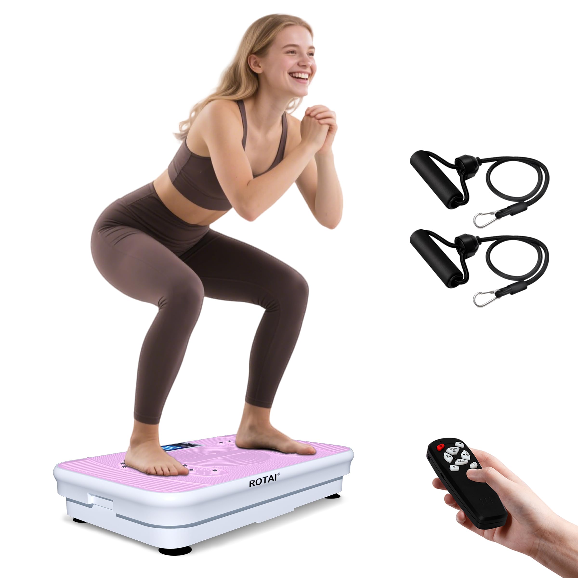 Shake Plate Vibration Exercise Machine for Lymphatic Drainage Massager & Weight Loss, 400 lbs Capacity Whole Body Vibrating Plate Workout for Women and Men