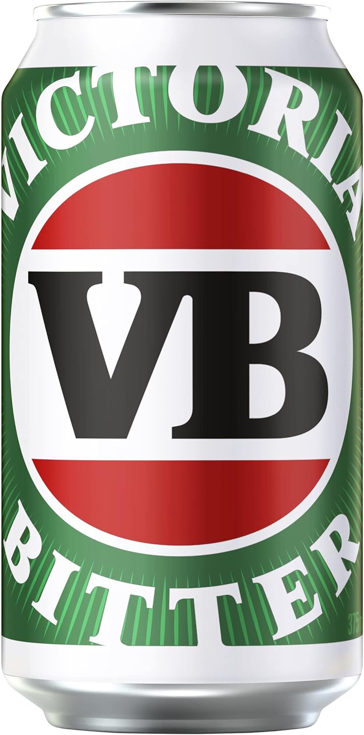 Victoria Bitter, VB Beer, Full Flavoured & Full Strength Lager, 4.9 ABV, 375mL (Case of 30 Cans