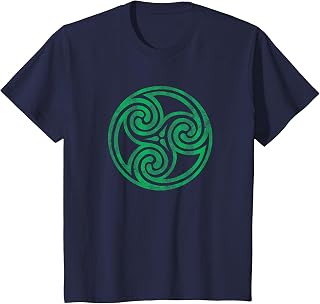 Vintage Green Celtic Triskelion Spiral Knot Ireland Irish T-Shirt