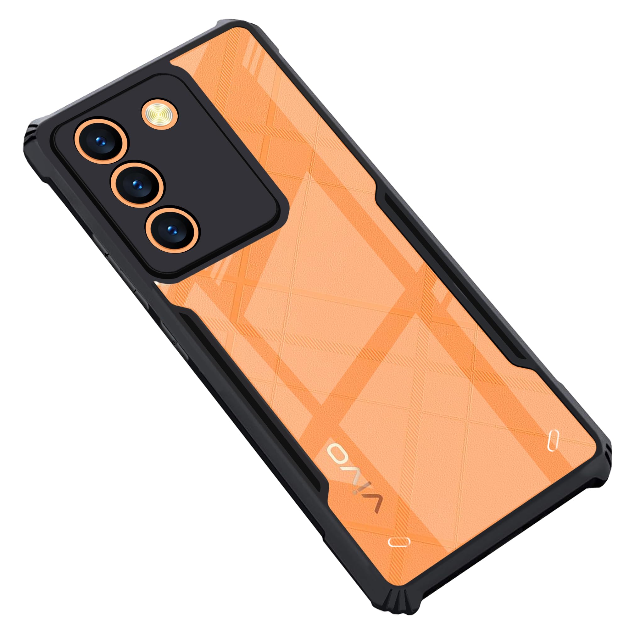 CEDO Vivo Y200e / Vivo T3 (5G) Back Case Cover | Camera Protection Shockproof Bumper-Edge | Acrylic Crystal Clear 360 Degree Protection TPU+PC | Transparent Eagle Back Case Cover (Black) (B0DDCMV9LR) Amazon Price History, Amazon Price Tracker