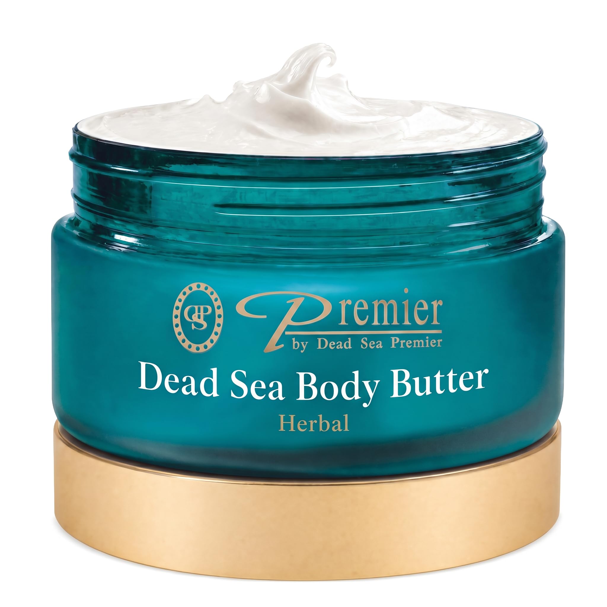 Premier Dead Sea Body Butter for Women & Men - Shea Butter Moisturizer for Dry Skin, Firming Body Cream with Dead Sea Minerals, Natural Hand Moisturizer, Anti-Aging (Herbal, 5.95 Fl Oz)