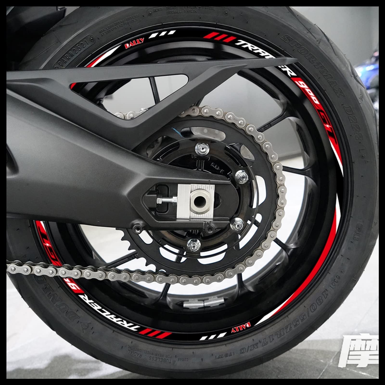 ZAPORA Trottinette Autocollant Réfléchissant De Bande De Jante De Roue De Moto, Ensemble Complet D'autocollants Et pour Suzuki pour Hayabusa 1300 Autocollant Bord(Color23)