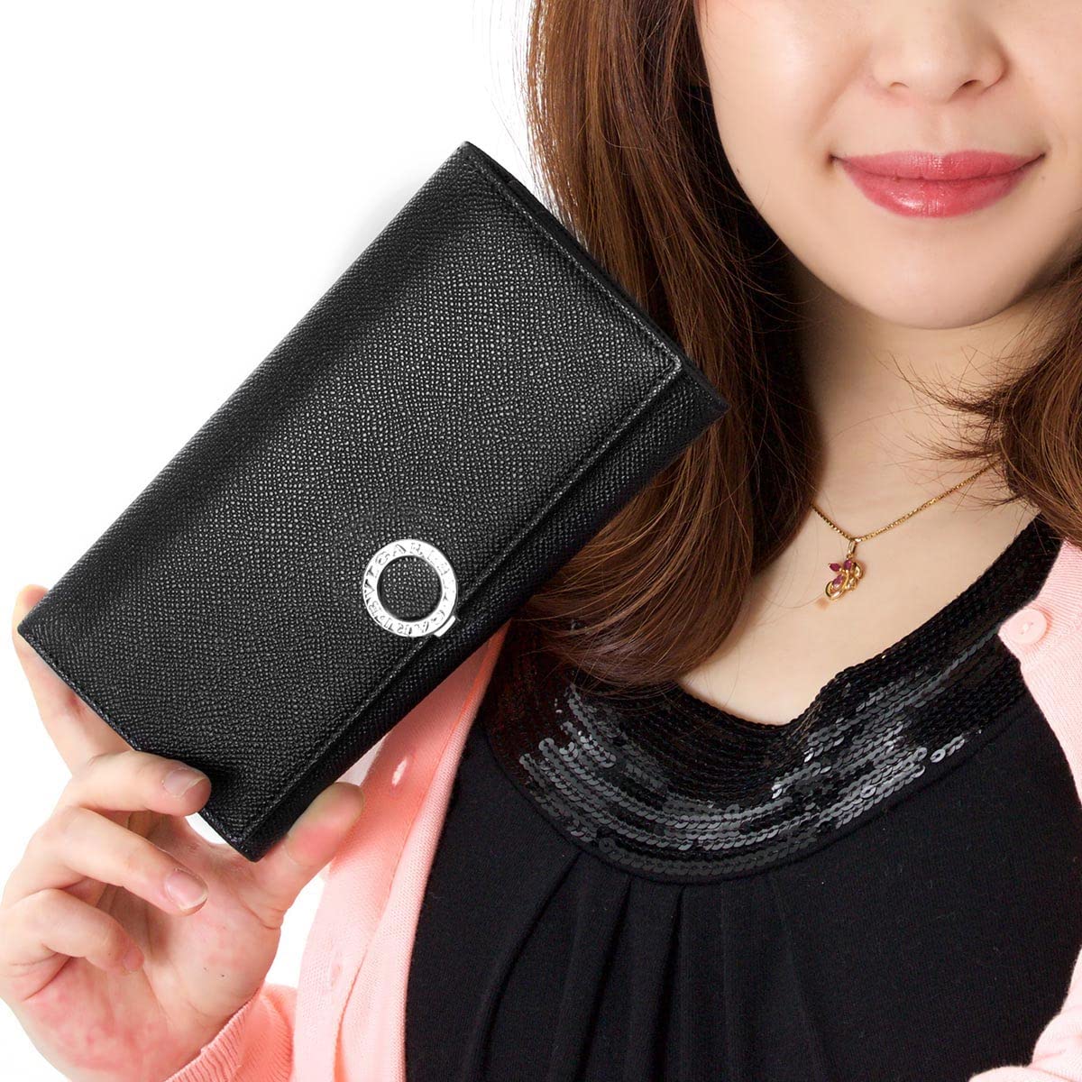 Bvlgari 30412 Leather Wallet, Black