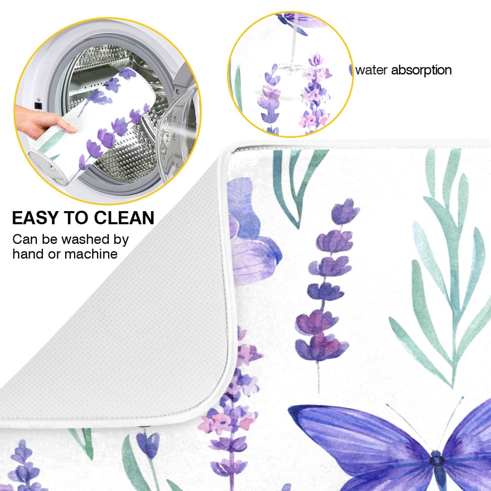 Tapis D'égouttoir à Vaisselle En Polyester Absorbant, Lavable