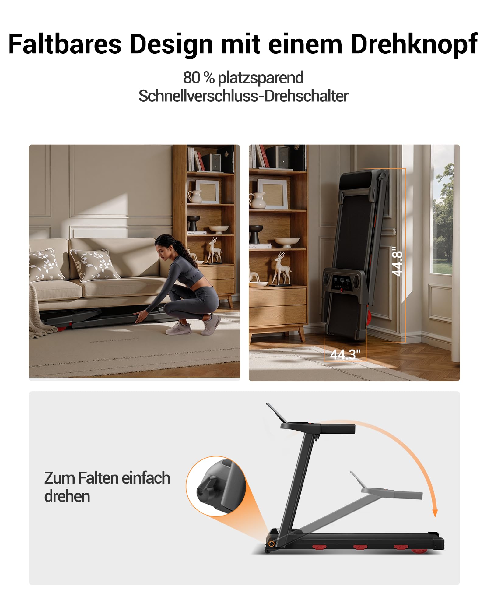 LONTEK Cinta de Correr con Inclinación 18% Auto | 12KM/H Cinta de Correr Plegable con Inclinación Pantalla LED, Cinta de Andar Plegable 12 programas, 3.0HP Motor, 136KG MAX