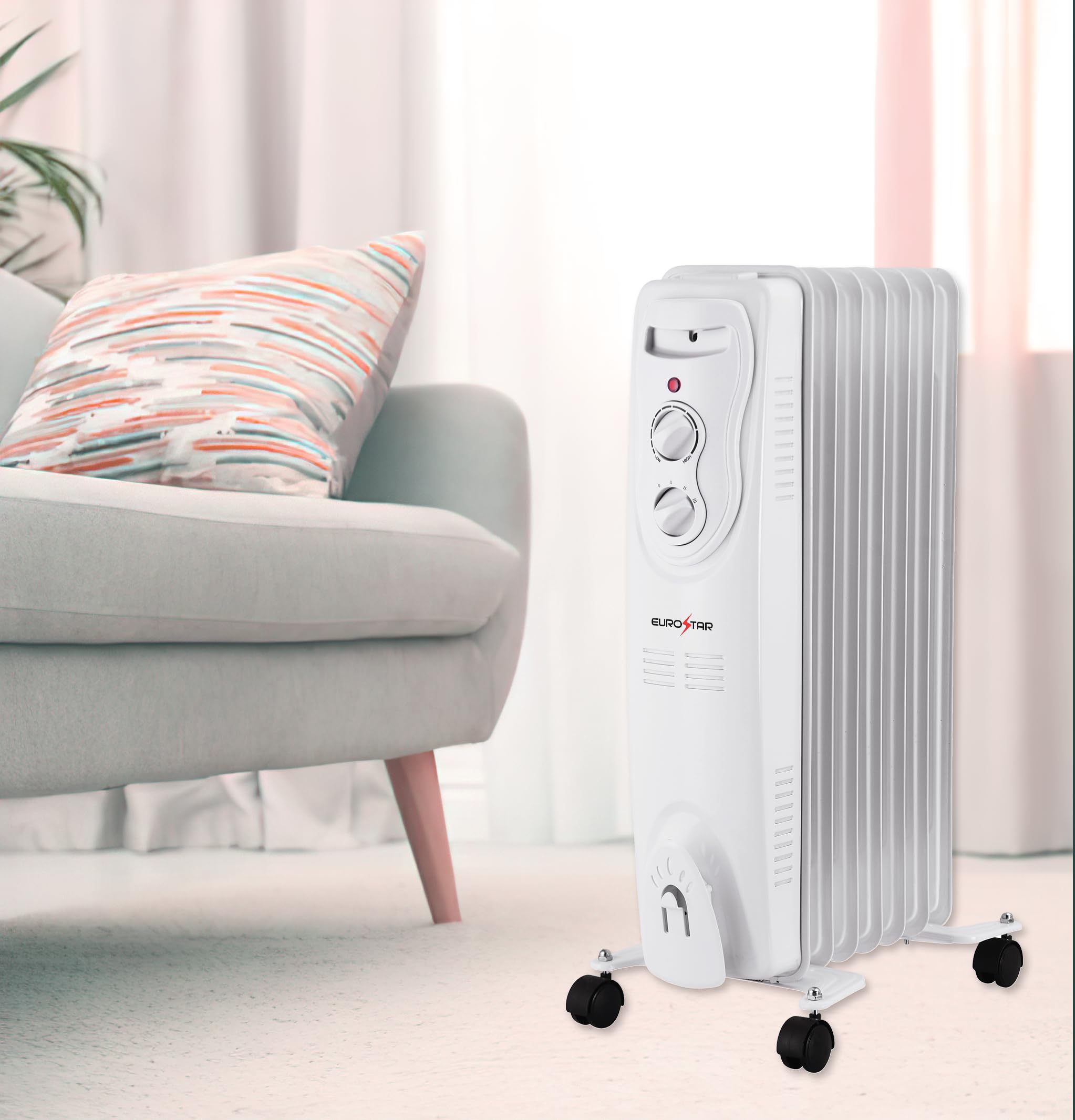 Amazon.com: EUROSTAR HRH789W Oil-Filled Radiant Heater, White