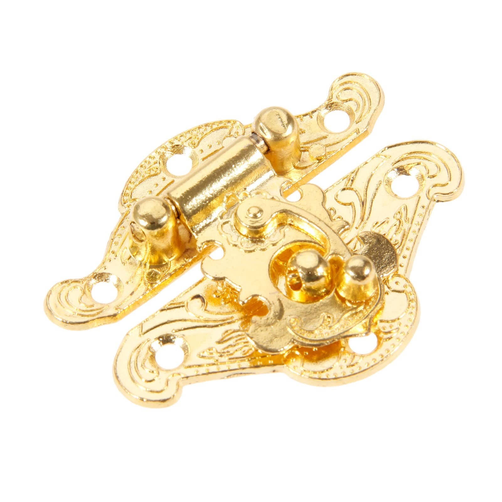 NVSFZGIYG Antique Gold Box Latch Hasps Lock Catch Latches Furniture Hardware for Jewelry Suitcase Buckle Clip Clasp