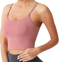 Sutiãs esportivos longline para mulheres, alças ajustáveis, corrida, treino, academia, ioga, regata cropped
