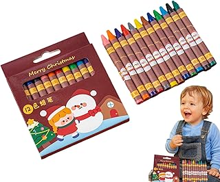 Giz de cera arco-íris | Giz do arco-íris dos favores da festa de Natal | Giz de cera colorido de 8/12 cores para crianças adolescentes meninos e meninas da escola Aitong