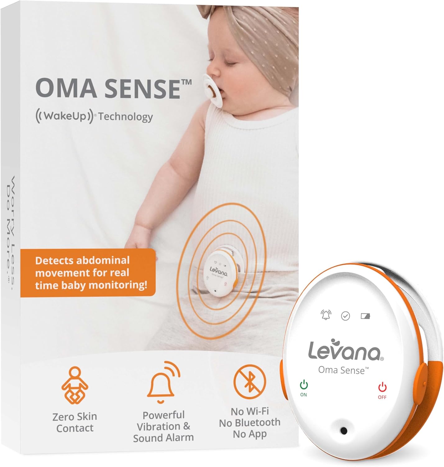 Levana Oma Sense Portable Baby Breathing Movement Monitor with Vibrations