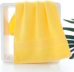 Pidada Ensemble de serviettes à main 2 100% Serviette souple en coton absorbante pour salle de bain 13.8 x 29.5 De pouce (jaune)