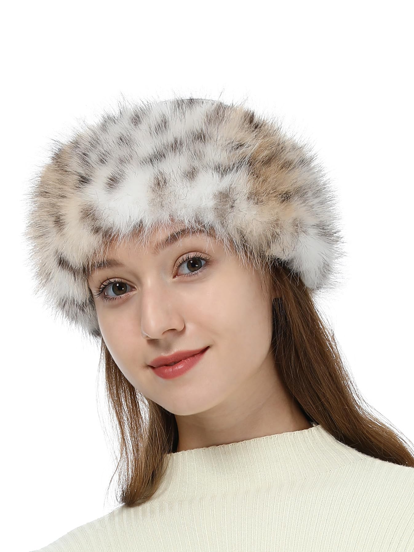 Faux Fur Headband with Stretch Women's Winter Earwarmer Earmuff-image-48