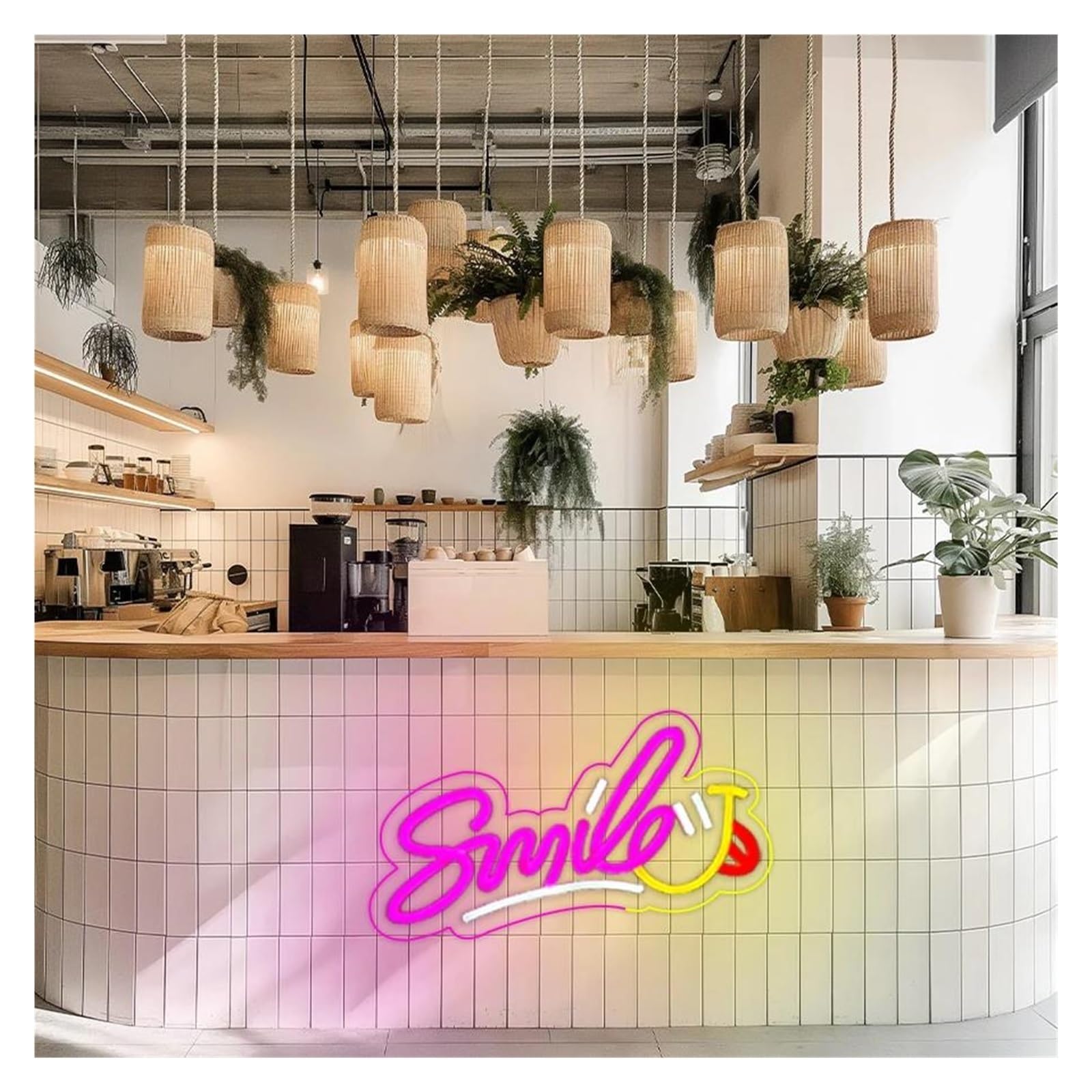 Letra Smile Led para lámpara de neón usada 15,5cmх31cm luces de neón