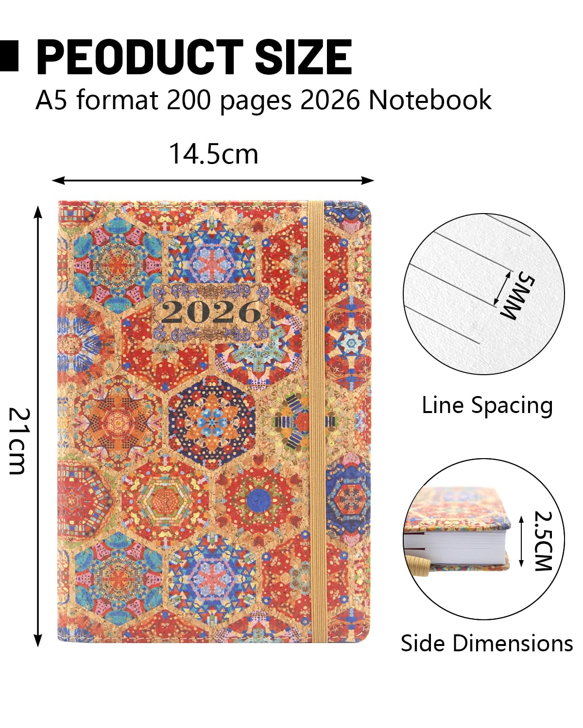 （Gen.-Dic.2026）HW CASA Agenda Giornaliera 2026 Formato A5, Festività Multilingue (DE/IT/ES/EN/FR),Gennaio-Dicembre 2026