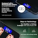Dr Trust USA Zen Rechargeable Digital Electronic Weight Machine, CE approved with 3 Years Warranty, For Human Body 180Kg Capacity, Tempered Glass, LCD Display Personal Weighing Scale - 503 (Black) gallery image