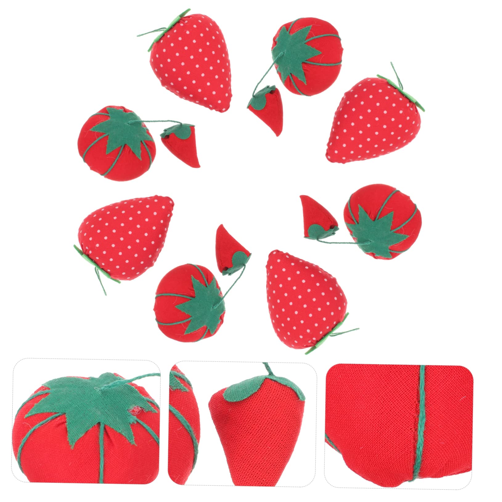 NUOBESTY Juego De 4 Alfileteros Reutilizables Con Forma De Tomate Y Fresa Para Adultos Portaagujas Para El Hogar Kit De Costura (10 Unidades)