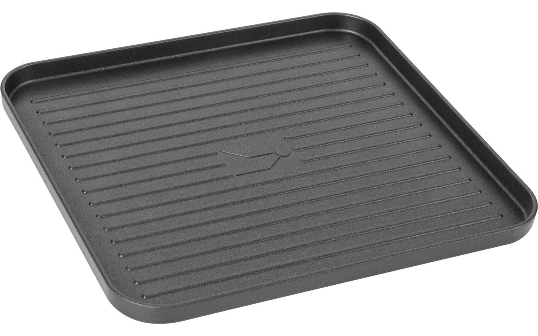 BRUNNER 0708029N Devil Plancha Ribbed, Placa Grill para estufas de gas Devil de cartucho, superficie rayada antiadherente, 25,5 x 24,4 x 2,2 cm y peso 620 g