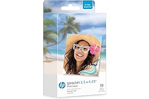 Capture Your Memories with HP Sprocket 3.5" x 4.25" Zink Photo Paper:...