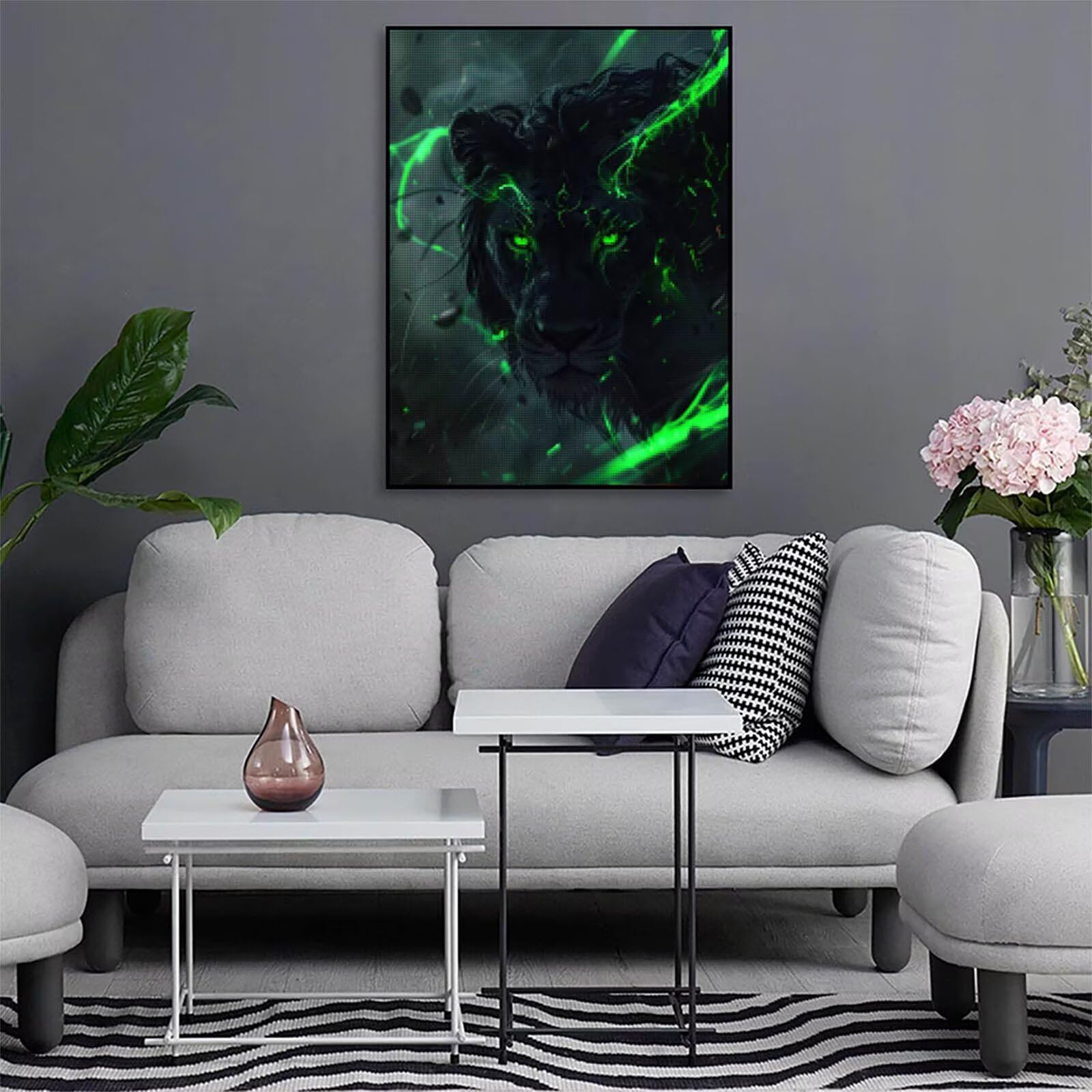 Diamentowe malowanie duży lw 80 x 100 cm obraz diamentowy obraz diamentowy pełny zestaw zwierząt 5D DIY płótno ścieg krzyżykowy obraz diamentowy rysunek sztuka dom dekoracja ścienna kobieta prezent