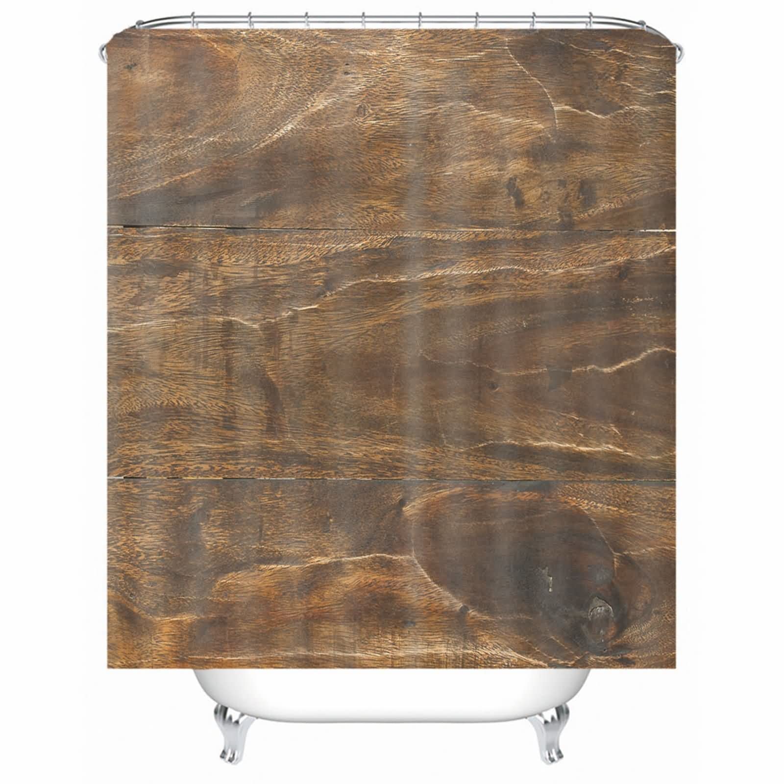 EHOMERY Shower Curtain Liner Rings Shower Curtains Fabric Holidays Desert Shower Curtain Extra Wide Shower Curtains Rustic Polyester Brown Rust-Proof Grommets & 12 Hooks Rings, 160X180Cm