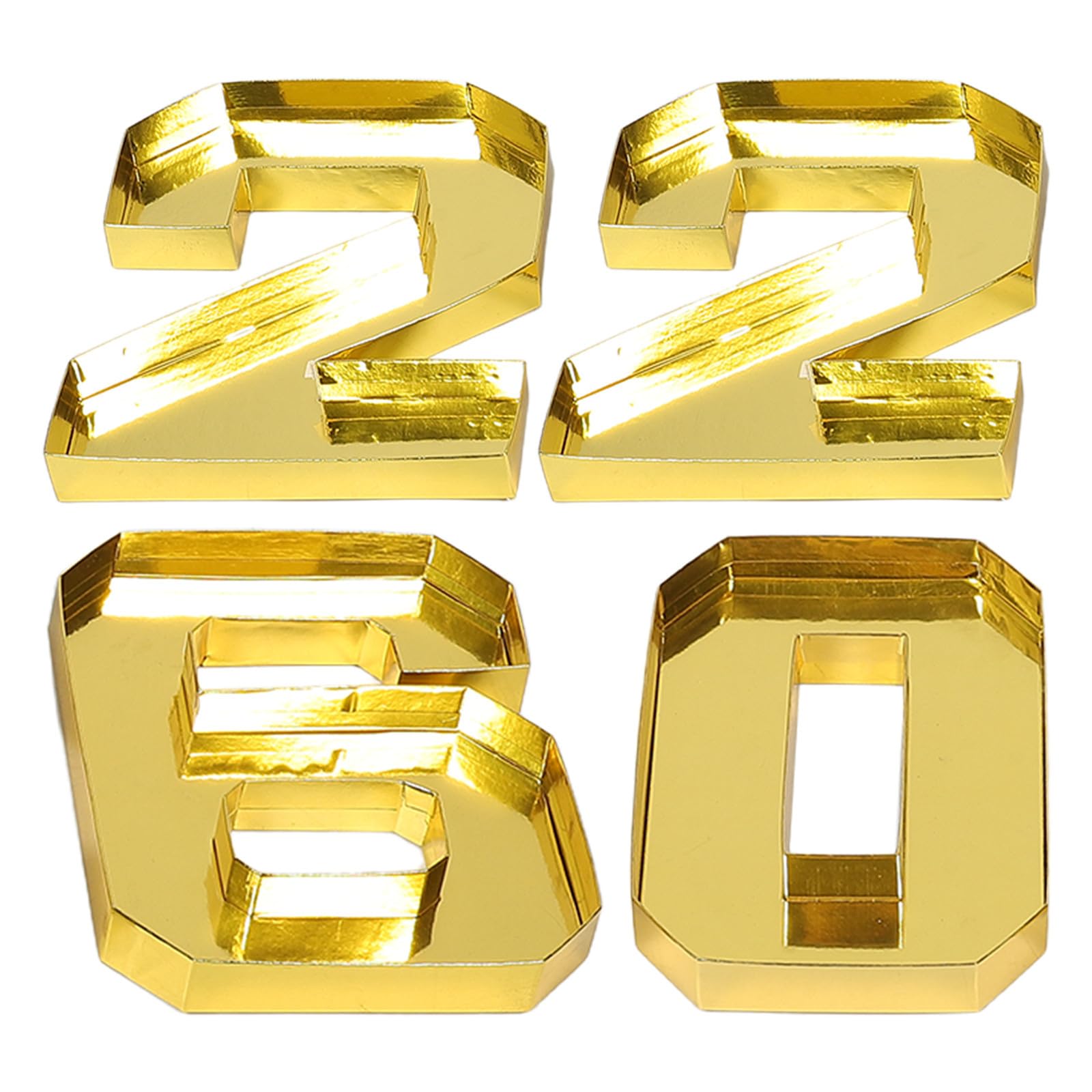Mipcase Scatola Numero Riempibile in Cartone Oro per Snack e Dolci