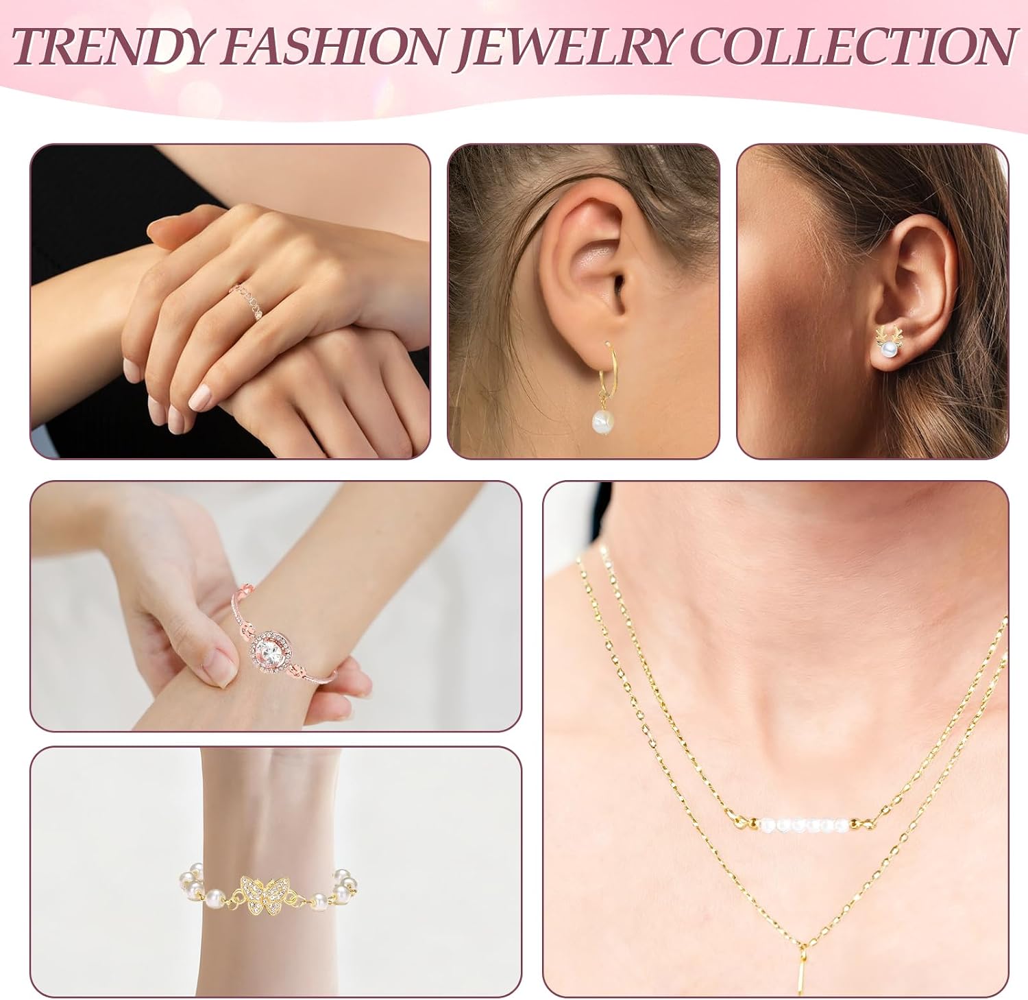 Jewelry Advent Calendar 2026, 24 Days Valentine's Day Countdown Jewelry Set, Unique Charm Bracelets Rings Necklaces Jewellery Accessories for Daughter, Girlfriend, Wife, Mom Surprise Gifts
